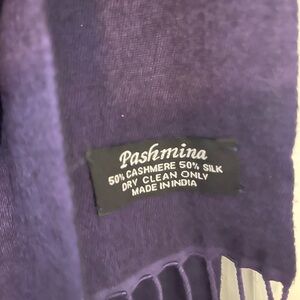 Pashmina Deep Purple Cashmere Silk Scarf